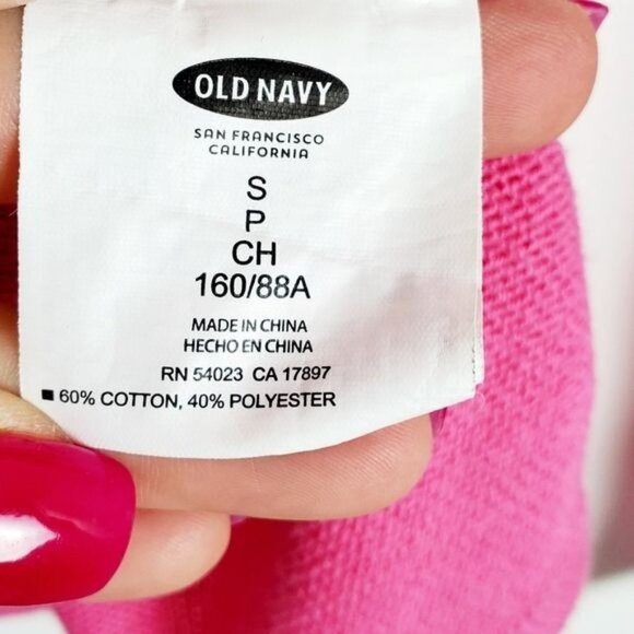 Old Navy Womens Pink Pullover Knit Sweater S Long Sleeve Crew Neck Lightweight - Picture 8 of 9